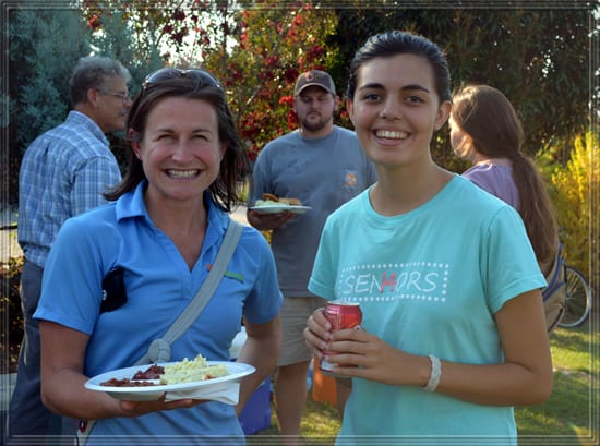 Dr. Andrea Ludwig with a student