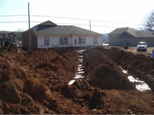 Septic system at a residence