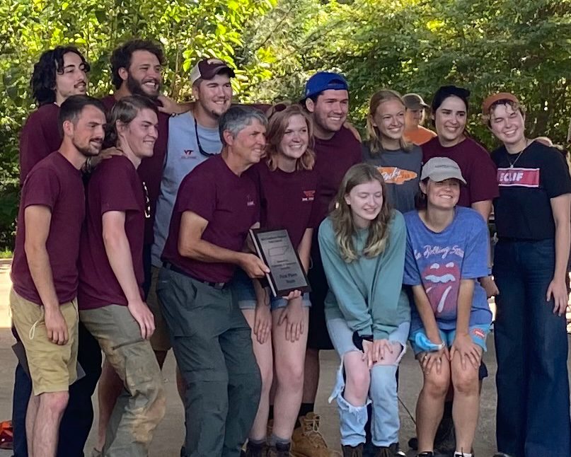 Virginia Tech, the winning team of 2021 Southeastern (SE) Collegiate Soils Contest, poses for picture