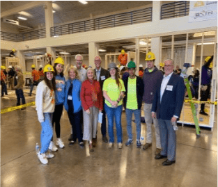 Members of the BESS faculty with others at the 2022 Builder's Exchange Trade Competition