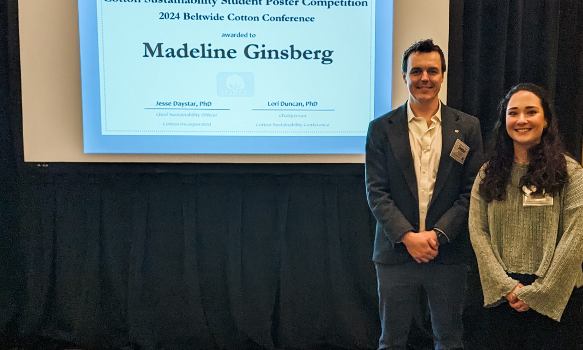Maddie Ginsberg at the 2024 Beltwide Cotton Conference