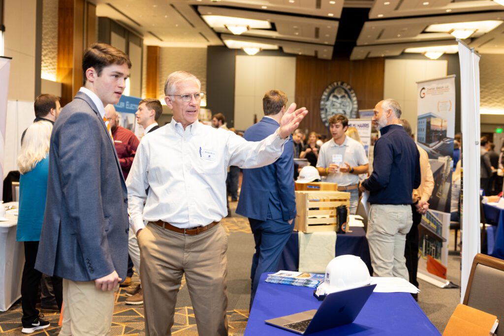 Students at the career fair